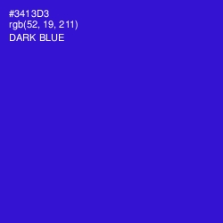 #3413D3 - Dark Blue Color Image