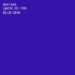 #3414A9 - Blue Gem Color Image