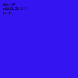 #3414F1 - Blue Color Image