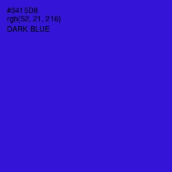 #3415D8 - Dark Blue Color Image