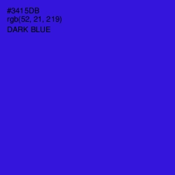 #3415DB - Dark Blue Color Image