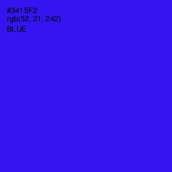 #3415F2 - Blue Color Image