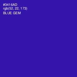 #3416AD - Blue Gem Color Image