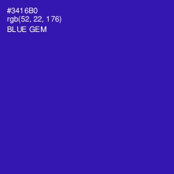 #3416B0 - Blue Gem Color Image