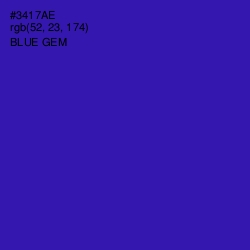 #3417AE - Blue Gem Color Image