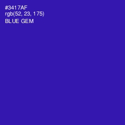 #3417AF - Blue Gem Color Image