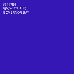 #3417B4 - Governor Bay Color Image