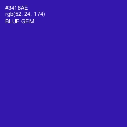 #3418AE - Blue Gem Color Image