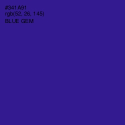 #341A91 - Blue Gem Color Image