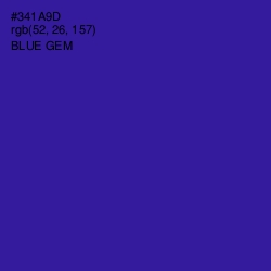 #341A9D - Blue Gem Color Image