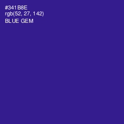 #341B8E - Blue Gem Color Image