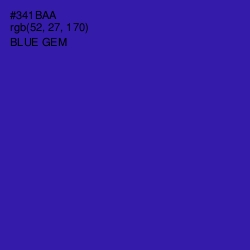 #341BAA - Blue Gem Color Image