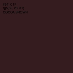 #341C1F - Cocoa Brown Color Image