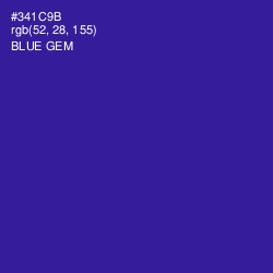 #341C9B - Blue Gem Color Image