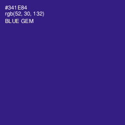 #341E84 - Blue Gem Color Image