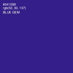 #341E89 - Blue Gem Color Image