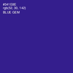 #341E8E - Blue Gem Color Image