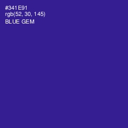 #341E91 - Blue Gem Color Image