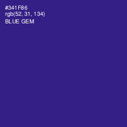 #341F86 - Blue Gem Color Image