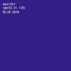 #341F87 - Blue Gem Color Image