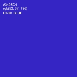 #3425C4 - Dark Blue Color Image