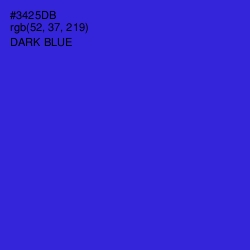 #3425DB - Dark Blue Color Image