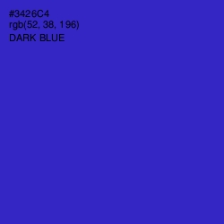 #3426C4 - Dark Blue Color Image