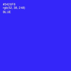 #3426F8 - Blue Color Image