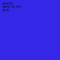 #3427E7 - Blue Color Image