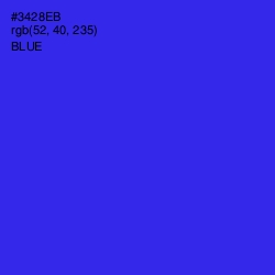 #3428EB - Blue Color Image