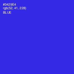 #3429E4 - Blue Color Image