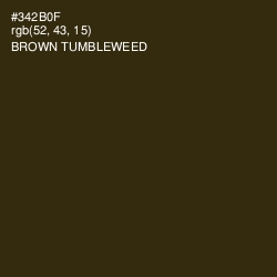 #342B0F - Brown Tumbleweed Color Image