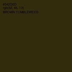 #342D0D - Brown Tumbleweed Color Image