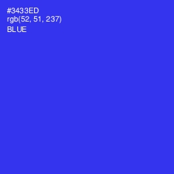 #3433ED - Blue Color Image