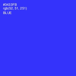 #3433FB - Blue Color Image