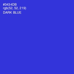 #3434DB - Dark Blue Color Image