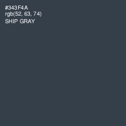 #343F4A - Ship Gray Color Image