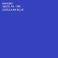 #3440BC - Cerulean Blue Color Image