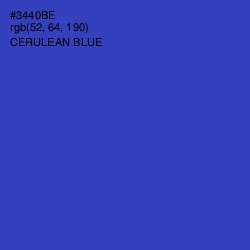 #3440BE - Cerulean Blue Color Image