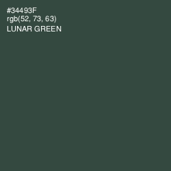 #34493F - Lunar Green Color Image