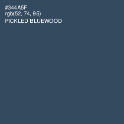 #344A5F - Pickled Bluewood Color Image