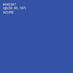 #3453A7 - Azure Color Image