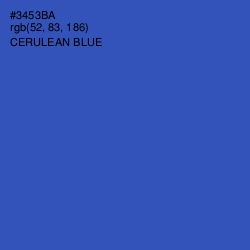 #3453BA - Cerulean Blue Color Image
