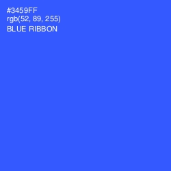 #3459FF - Blue Ribbon Color Image