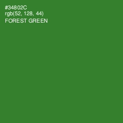 #34802C - Forest Green Color Image