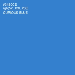 #3480CE - Curious Blue Color Image