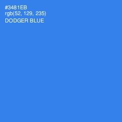 #3481EB - Dodger Blue Color Image