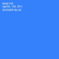 #3481FB - Dodger Blue Color Image