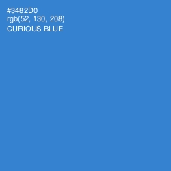 #3482D0 - Curious Blue Color Image