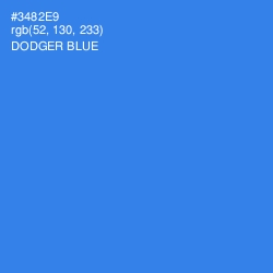 #3482E9 - Dodger Blue Color Image